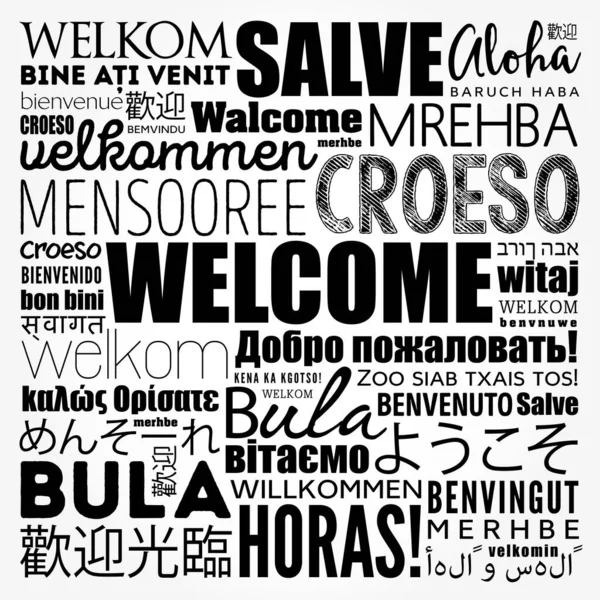 Bienvenido , Welcome in Spanish, Stock vector