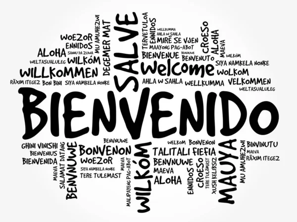 Bienvenido, Welcome Spanish Text Stock Vector - Illustration of expression,  caption: 112854232