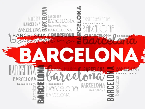 Barselona duvar kağıdı kelime bulutu, seyahat kavramı geçmişi