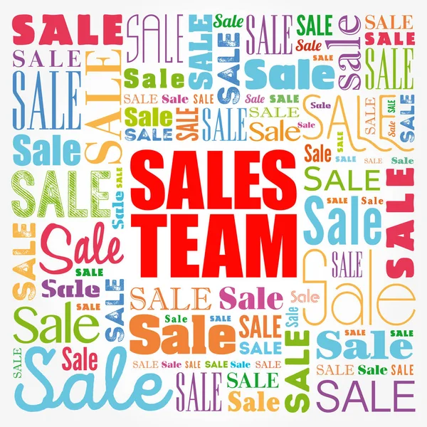 Sales Team Woord Cloud Collage Business Concept Achtergrond — Stockvector