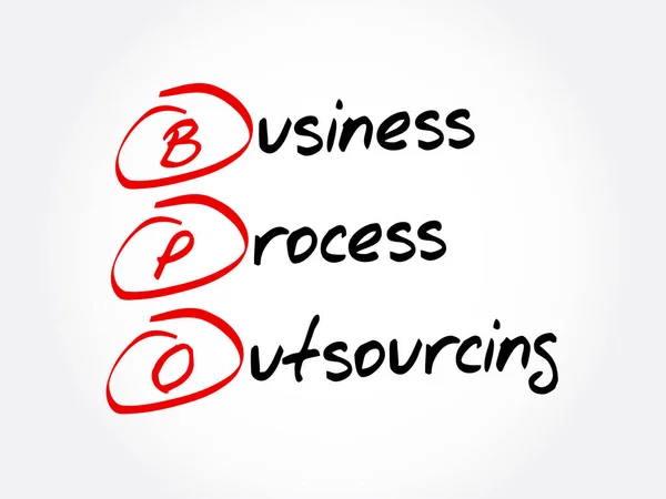 Bpo ビジネスプロセスアウトソーシングの頭字語 概念の背景 — ストックベクタ