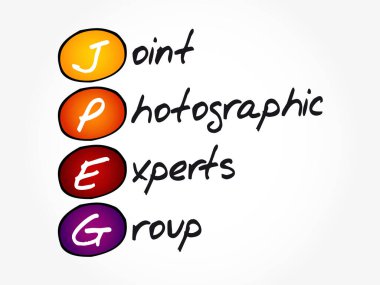 JPEG - Ortak Fotoğraf Uzmanları Grubu kısaltması, kavram arka planı