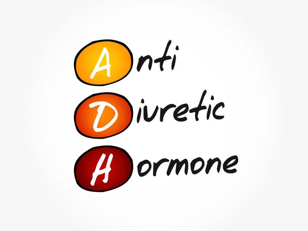 Adh Acrónimo Hormona Antidiurética Concepto Fondo — Archivo Imágenes Vectoriales