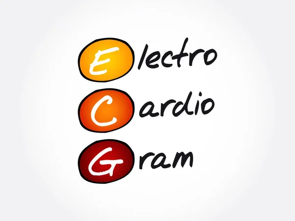 Ecg Acrónimo Electrocardiograma Fondo Conceptual — Vector de stock