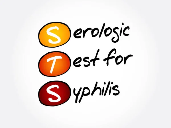 Sts Sérologický Test Zkratku Syphilis Zázemí Lékařského Konceptu — Stockový vektor