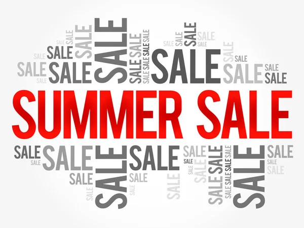 Summer Sale Word Cloud Achtergrond Business Concept — Stockvector