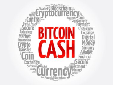 Bitcoin Para Kripto Para Para kelime bulut kolajı, iş konsepti arka plan