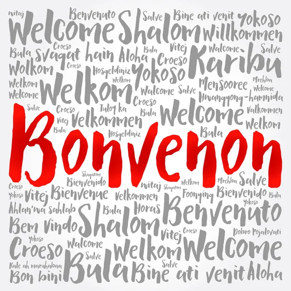 Bonvenon Ласкаво Просимо Есперанто — стоковий вектор