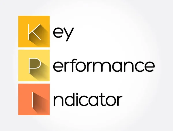 Kpi Acrónimo Clave Del Indicador Rendimiento Fondo Del Concepto Negocio — Archivo Imágenes Vectoriales