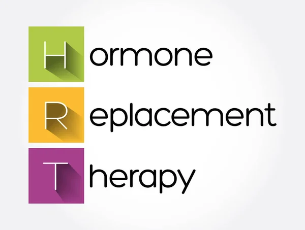 Hrt Acrónimo Terapia Reemplazo Hormonal Antecedentes Concepto Médico — Archivo Imágenes Vectoriales