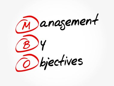 MBO - Management By Objectives acronym, business concept backgroun clipart