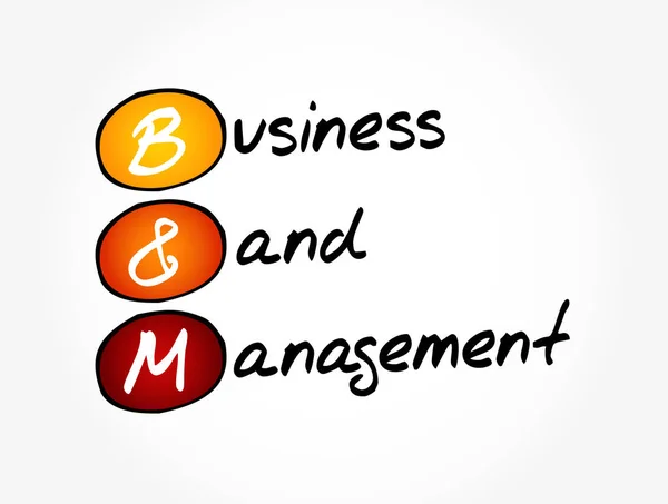 Business Management Acroniem Achtergrond Bedrijfsconcept — Stockvector