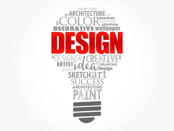 Design Gloeilamp Woord Cloud Collage Creatief Business Concept — Stockvector