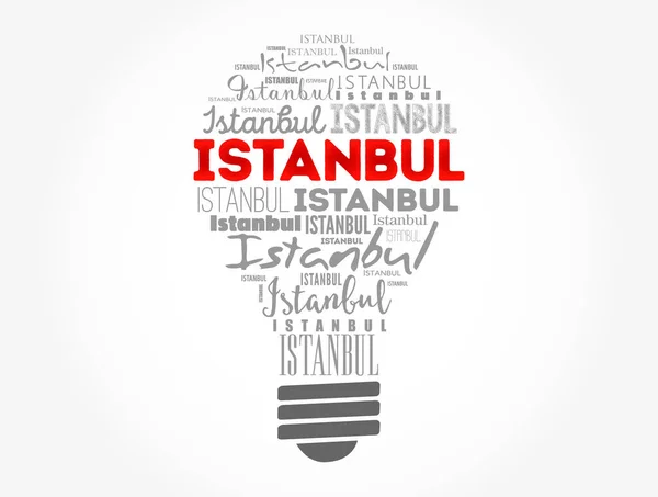 伊斯坦布尔灯泡云彩 旅行概念背景 — 图库矢量图片
