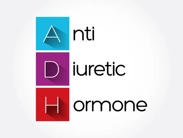 Adh Acrónimo Hormona Antidiurética Concepto Backgroun — Archivo Imágenes Vectoriales
