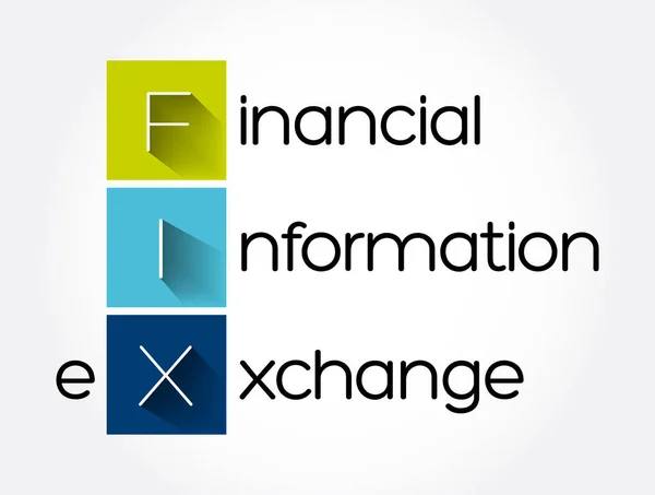 Fix Financial Information Exchange Acronym Business Concept Background — Stock Vector