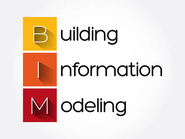 Bim Building Information Acronimo Modellazione Background Del Concetto Business — Vettoriale Stock