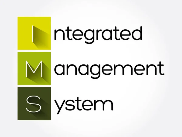 Ims Integriertes Managementsystem Akronym Geschäftskonzept Hintergrund — Stockvektor