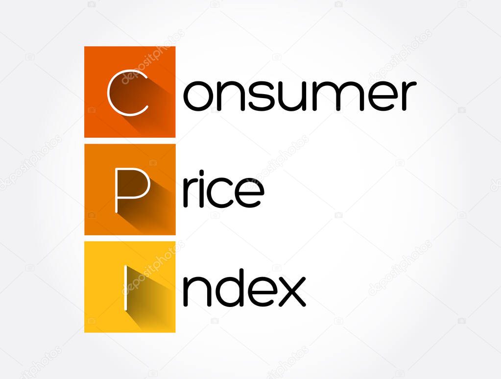 CPI - Consumer Price Index acronym, business concept background
