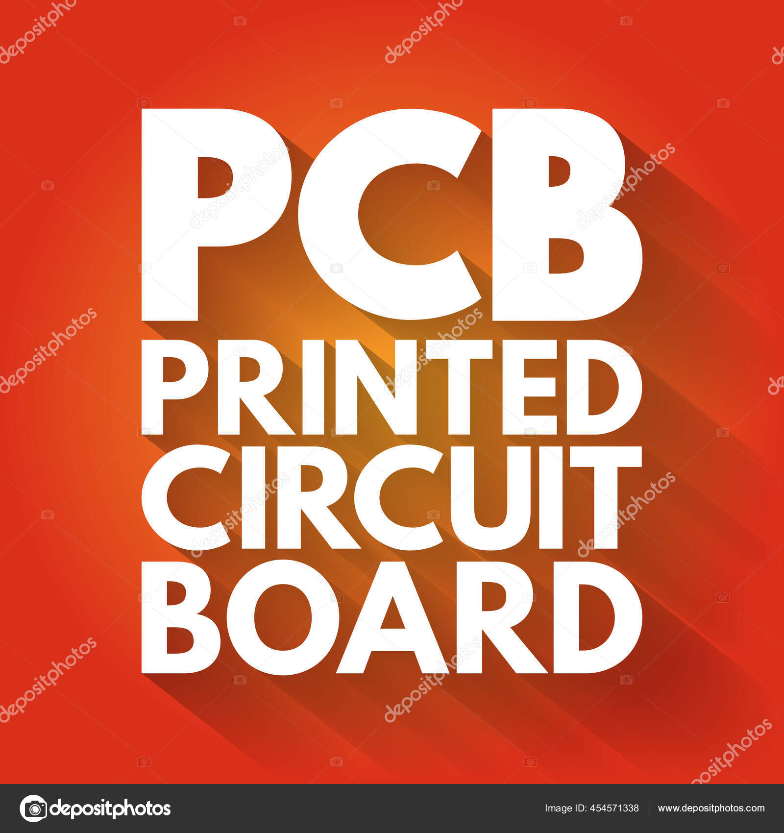 Pcb Printed Circuit Board Acronym Technology Concept Background Stock