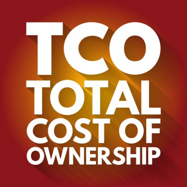 TCO - Total Cost of Ownership acronym, business concept backgroun clipart