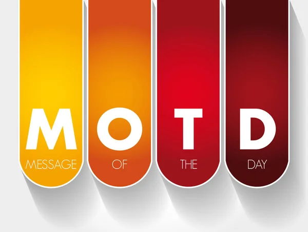 Motd Day Acronym Business Concepts Background — 스톡 벡터