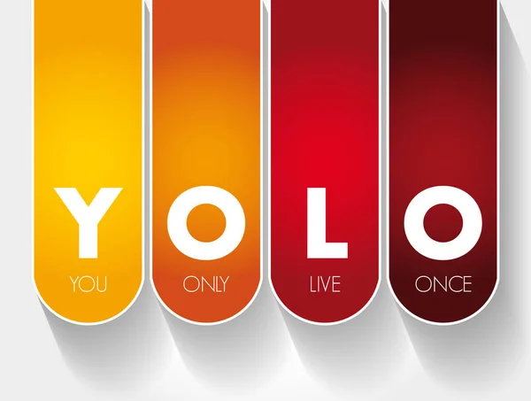 Yolo Vive Solo Una Volta Acronimo Concept Background — Vettoriale Stock