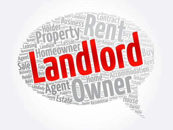 Ev sahibi mesaj baloncuk kelime bulut kolajı, kavram arka planı