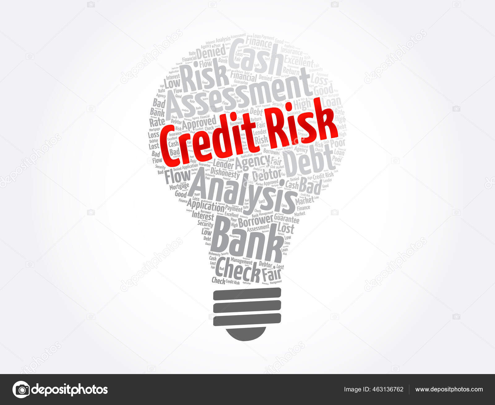 Credit Risk Word Cloud Collage Business Concept Background Stock Vector