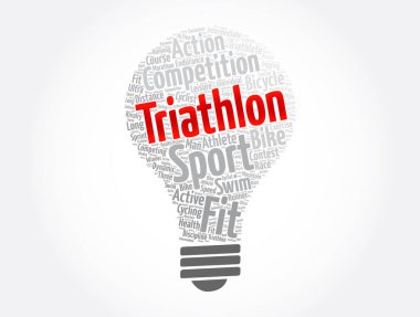 Triatlon kelime bulutu, spor konsepti geçmişi