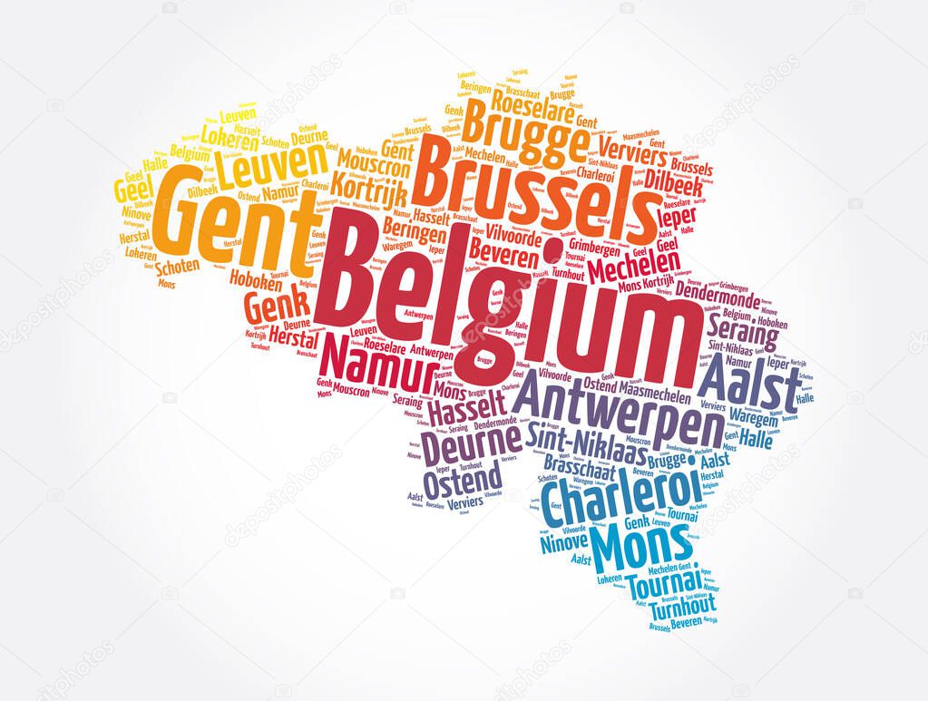 List Of Cities And Towns In Belgium Map Word Cloud Collage Business And Travel Concept Background Premium Vector In Adobe Illustrator Ai Ai Format Encapsulated Postscript Eps Eps Format