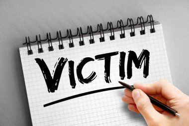 Not defterindeki kurban metni, konsept arkaplan