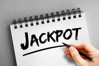 Not defterinde büyük ikramiye metni, konsept arkaplan