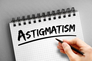 Not defterindeki asstigmatizm metni, kavram arkaplanı
