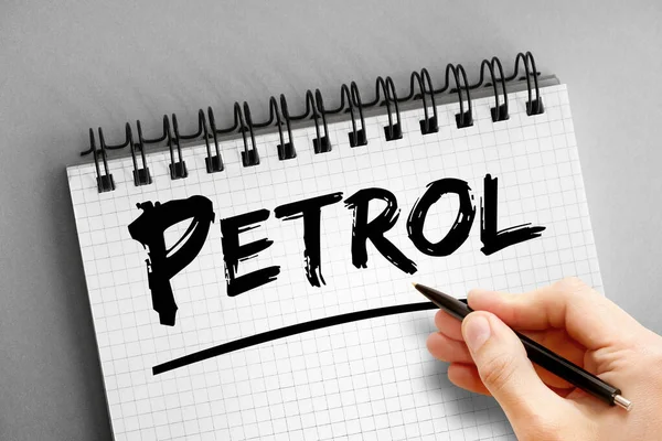 Petrol Text Notepad Concept Background — Stock Photo, Image