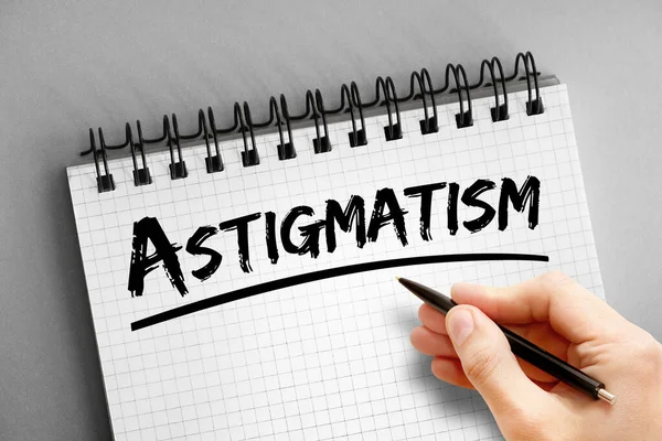 Not defterindeki asstigmatizm metni, kavram arkaplanı