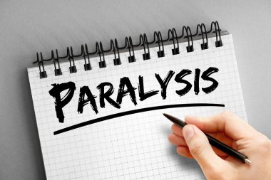 Not defteri, kavram arkaplanı üzerindeki felç metni