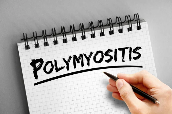Polymyosite Texte Sur Bloc Notes Fond Concept — Photo