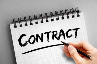 Not defteri üzerinde sözleşme metni, kavram arkaplanı