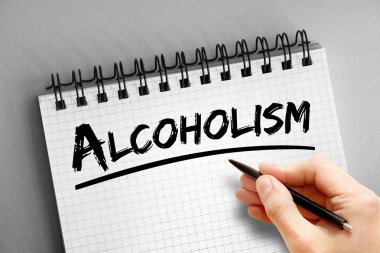 Not defterinde alkolizm metni, kavram arka planı