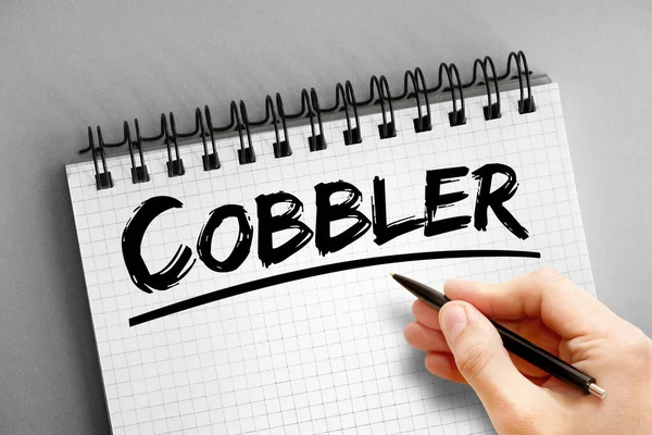 Cobbler Texto Bloc Notas Concepto Fondo — Foto de Stock