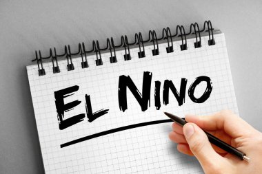 Not defterindeki El Nino metni, kavram arkaplanı