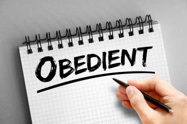 Not defterindeki itaatkar metin, kavram arkaplanı