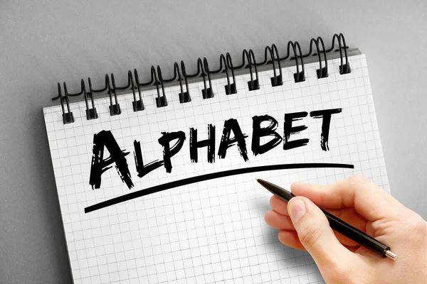 Alphabet Text Notepad Concept Backgroup — стокове фото