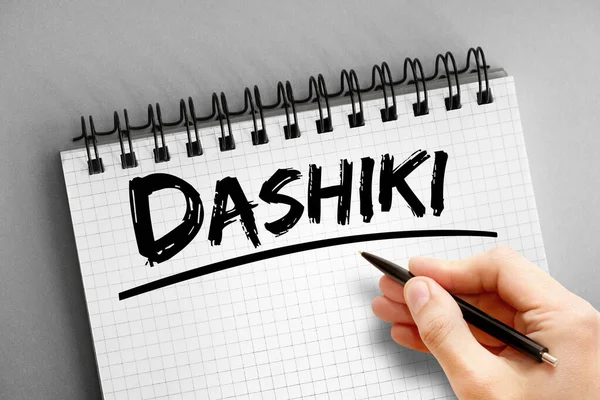 Dashiki Text Anteckningsblock Begrepp Bakgrund — Stockfoto