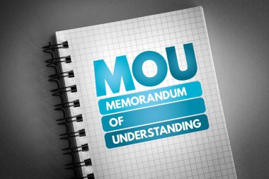MOU - Not defterindeki kısaltma, iş kavramı grupları hakkında mutabakat anlaşması
