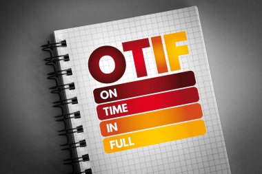 OTIF - Not defterinde tam kısaltma, iş konsepti geçmişi