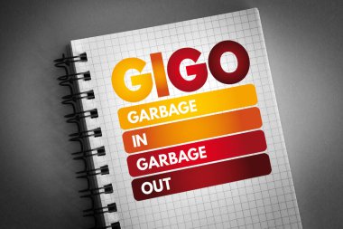 GIGO - Çöp Kutusunda Çöp Not Defterinde Kısaltma, Teknoloji Konsepti Geçmişi