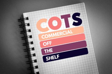 COTS - Not defterinde ticari kısaltma, iş konsepti geçmişi