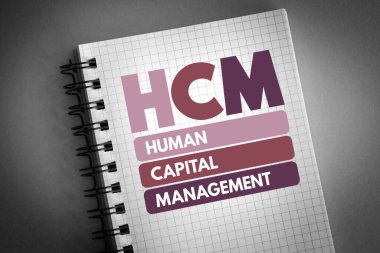 HCM - Not defterinde İnsan Sermaye Yönetimi kısaltması, iş konsepti geçmişi